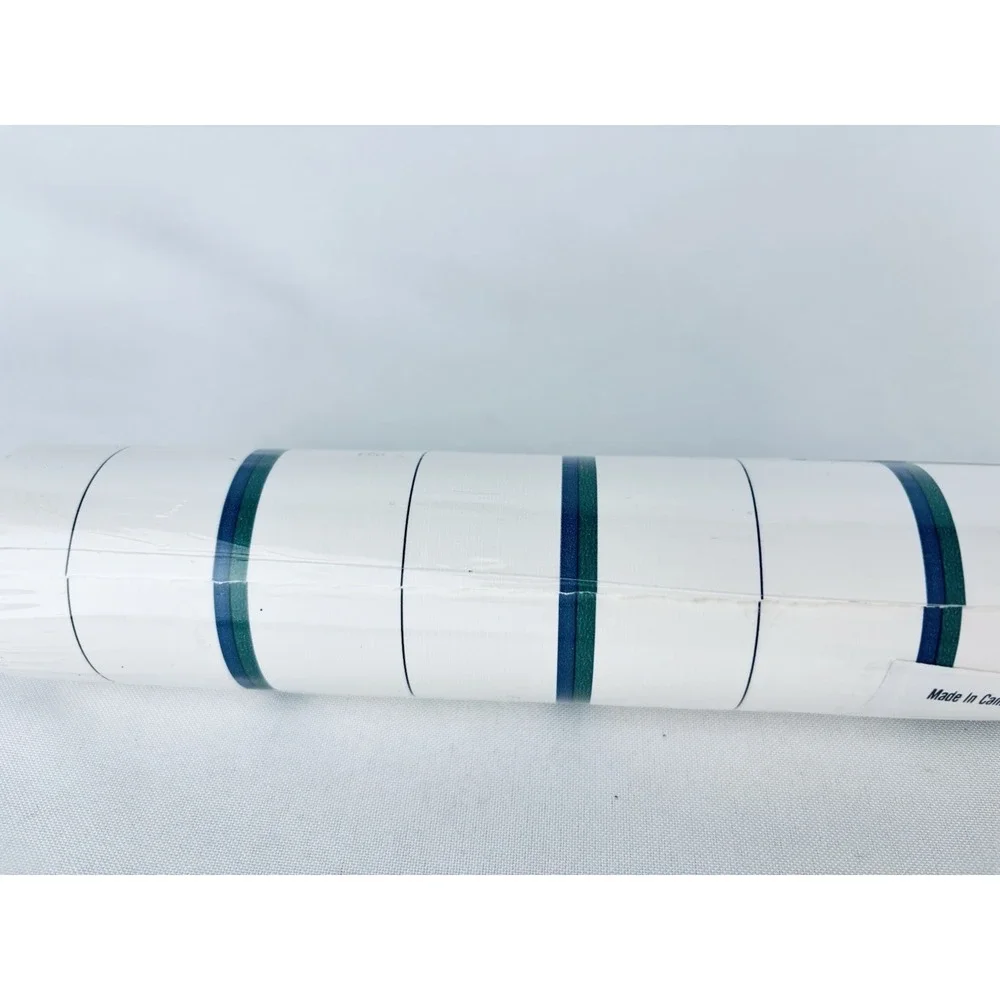Vintage Imperial Wallcoverings Wallpaper - Green Blue Stripes 56.37 Sq Ft